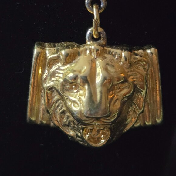 Vintage Lion Head Door-knocker Earrings - Picture 2 of 3